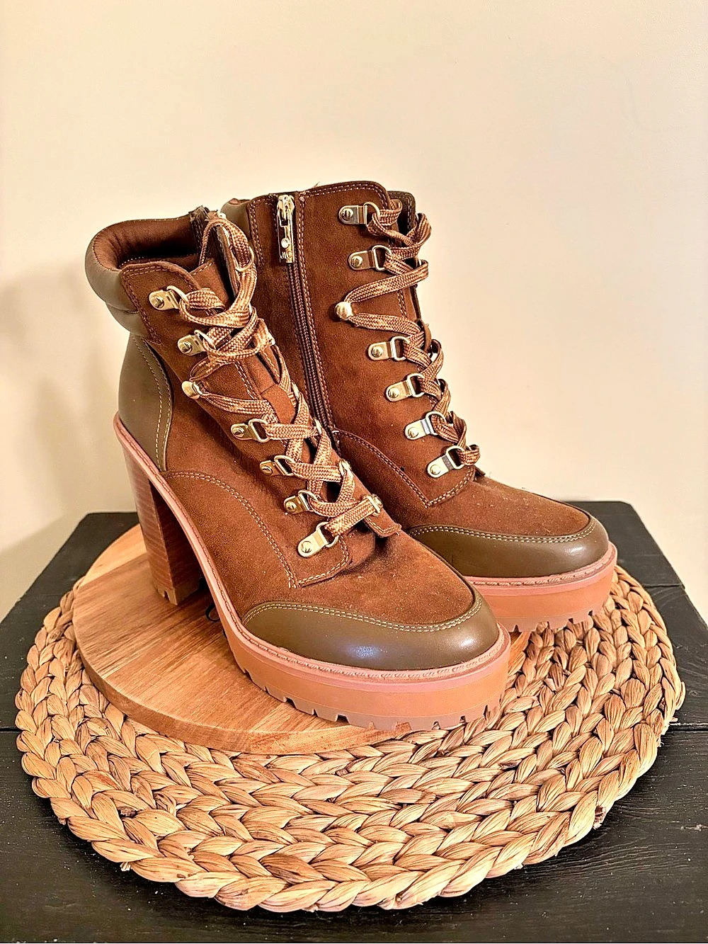 JLO Platform Heeled Ankle Boots